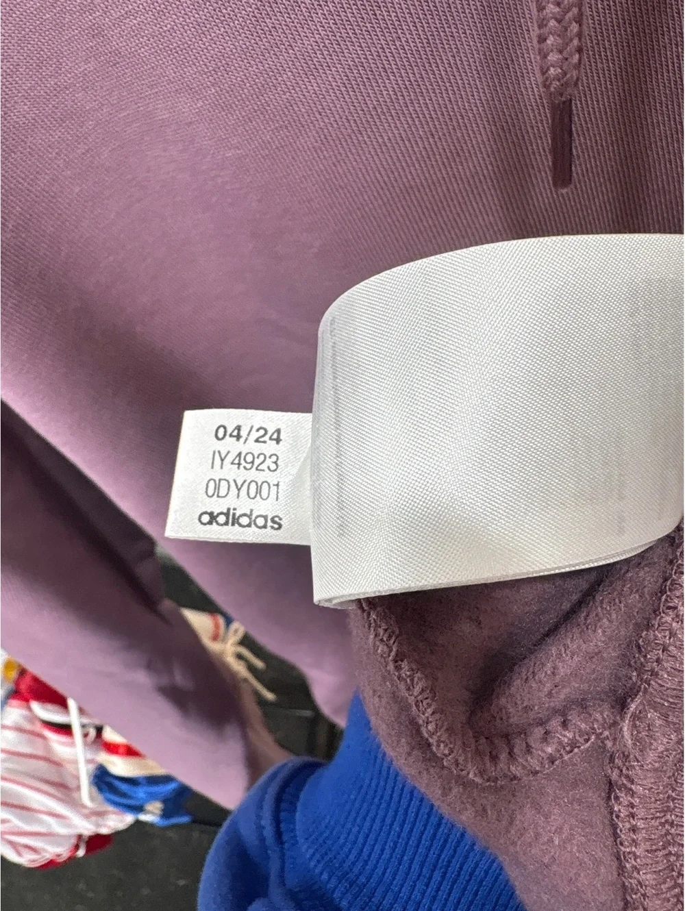 Adidas Trefoil Hoodie in Dusty Purple, Size M